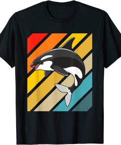 Orca Whale Vintage 80s Retro T-Shirt