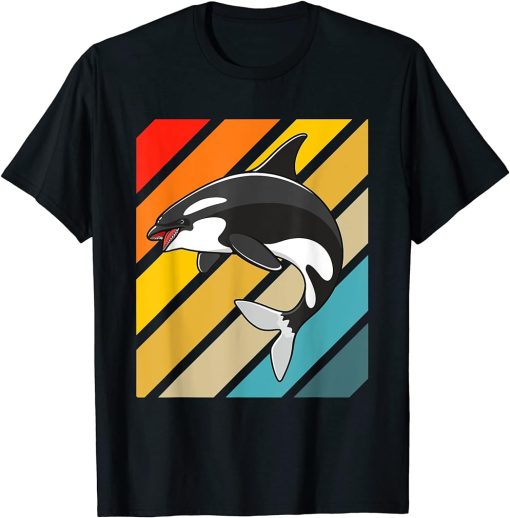 Orca Whale Vintage 80s Retro T-Shirt