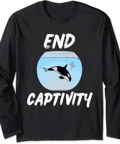 End Captivity Shirt Free the Orca Whales Long Sleeve T-Shirt