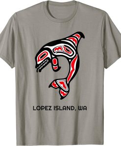 Lopez Island Washington Native American Orca Killer Whales T-Shirt
