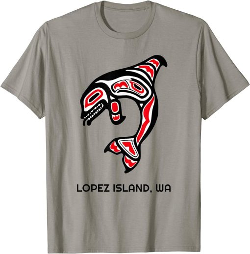 Lopez Island Washington Native American Orca Killer Whales T-Shirt