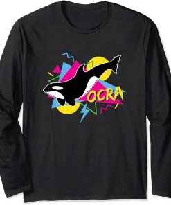 Orca Vintage Retro 90s Killer Whale Cool Style Long Sleeve T-Shirt