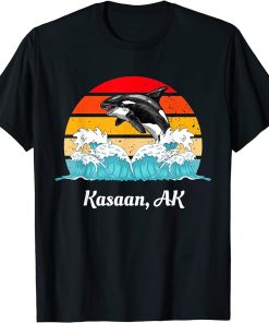 Vintage Kasaan AK Distressed Orca Killer Whale Art T-Shirt